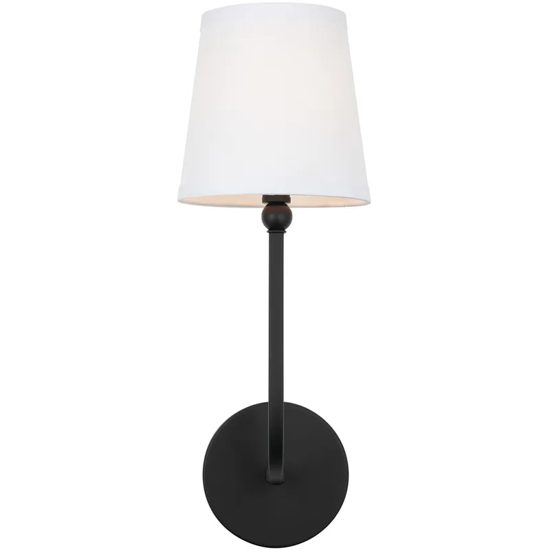 Dawson 1 Light 6 inch Matte Black Sconce Wall Light