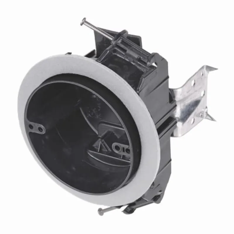 4" Round Fan/Fixture Box, Depth: 2-3/4", Nail-On, Non-Metallic