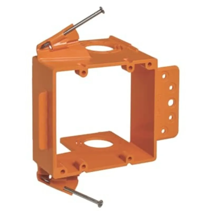 Low Voltage Bracket, 2 Gang, Backless Type, Non-Metallic