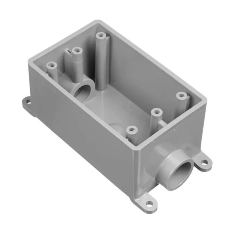 Weatherproof Box, FSC Type, 1 Gang, (2) 3/4" Outlets, 2.42" Deep, Non-Metallic