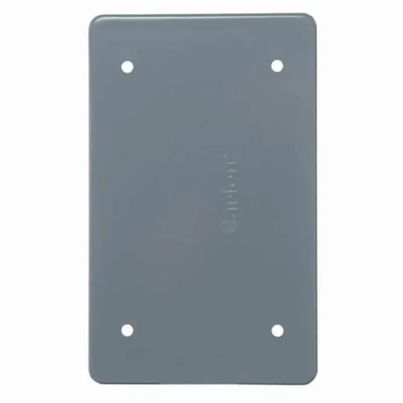 Weatherproof Cover, Blank, 1-Gang, Non-Metallic, Gray