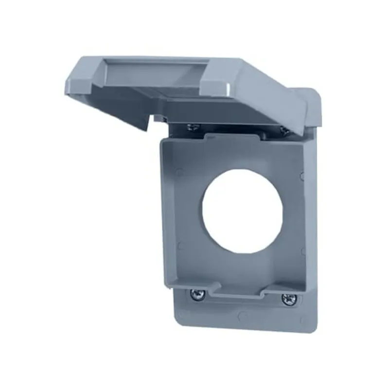 Weatherproof Cover, 1-Gang, Single Receptacle, Vertical, Non-Metallic, Gray