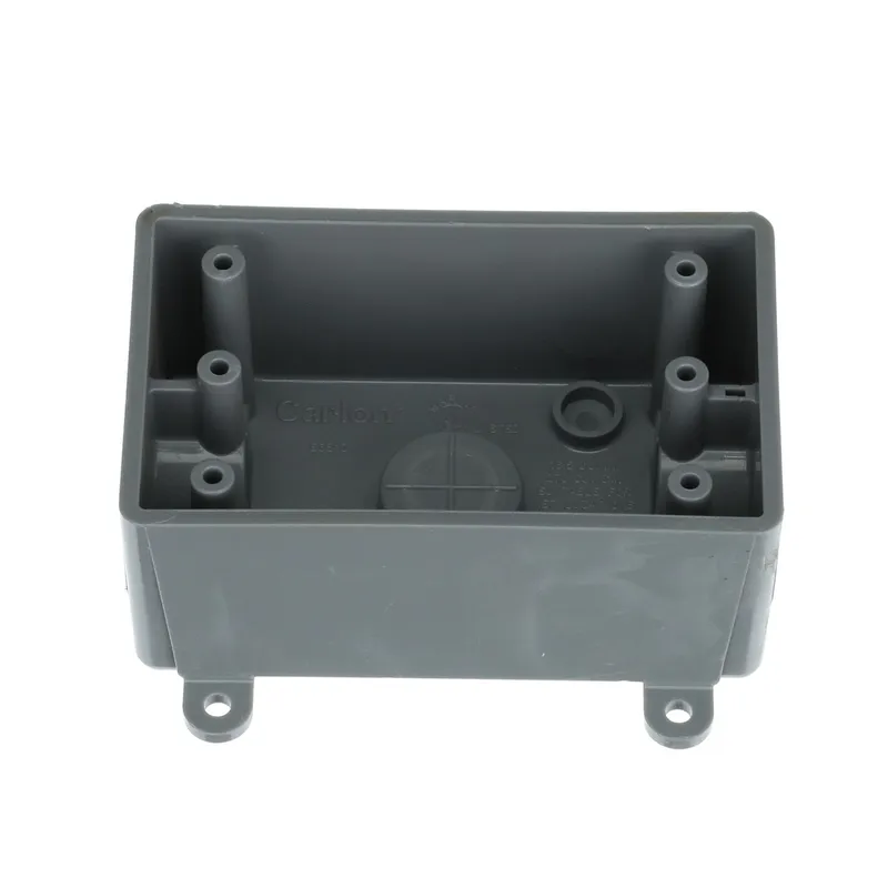 Weatherproof Box, 1 Gang, (3) 1/2" Outlets, 2" Deep, Non-Metallic