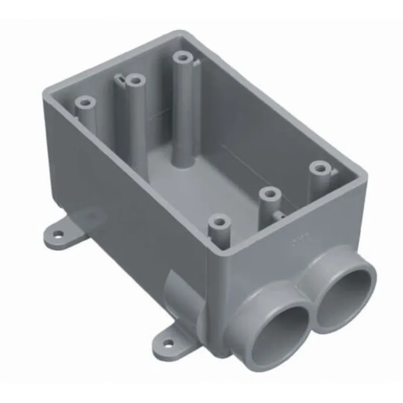 Weatherproof Box, FSS Type, 1 Gang, (2) 3/4" Outlets, 2.42" Deep, Non-Metallic