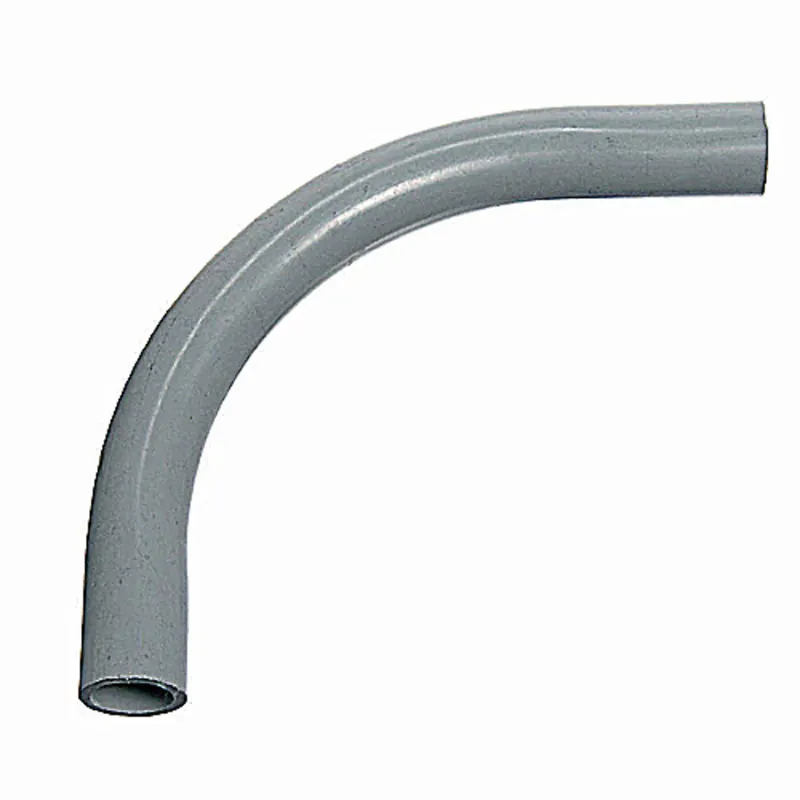 1" PVC 90° Elbow, 18" Radius, Schedule 40, Gray