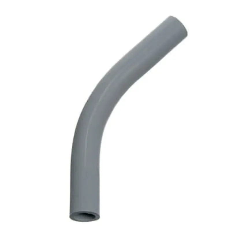 2" PVC 45° Elbow, 24" Radius, Schedule 40, Gray