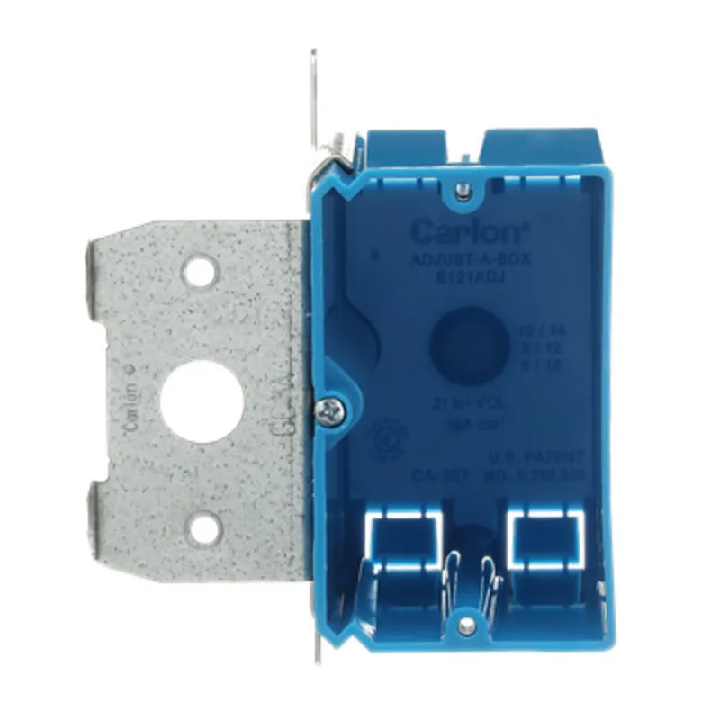 Adjustable Switch/Outlet Box, 1-Gang, Non-Metallic