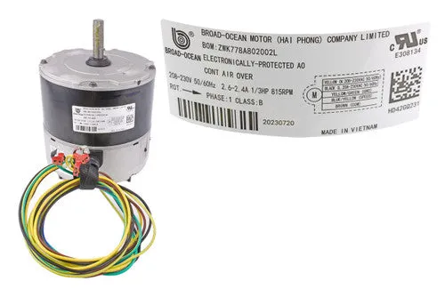 CARRIER HD42GQ231 CONDENSER FAN MOTOR 1/3 HP 208