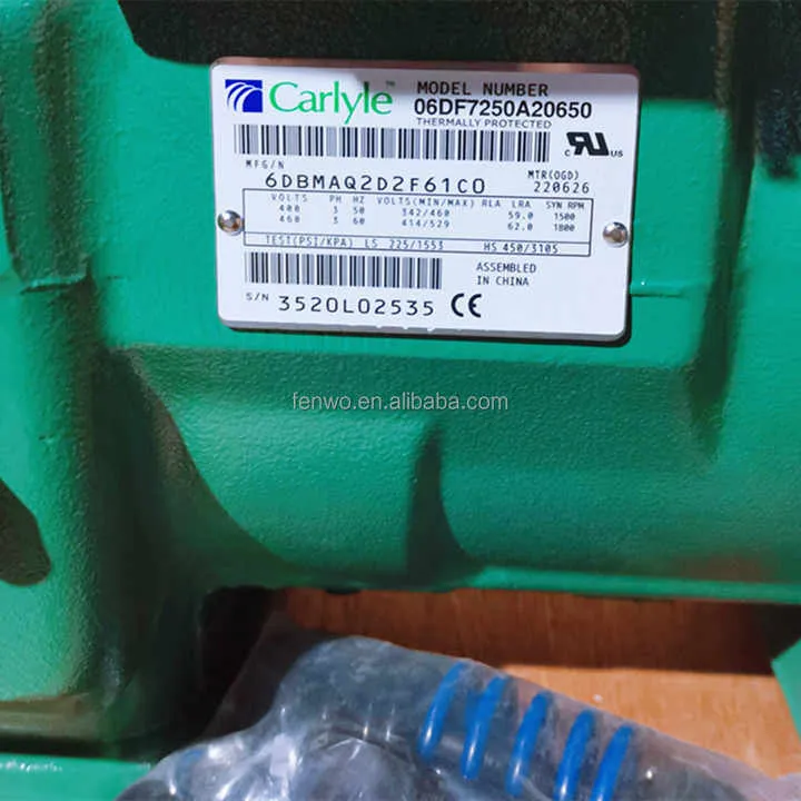 CARRIER 06DF7250A20650 Semi Hermetic Compressor 6.5HP