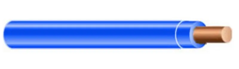 14 AWG, THHN/THWN-2, Solid Copper, Blue, 1500'