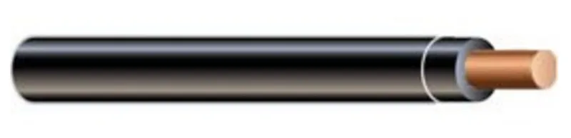 14 AWG, THHN/THWN-2, Solid Copper, Black, 1500'