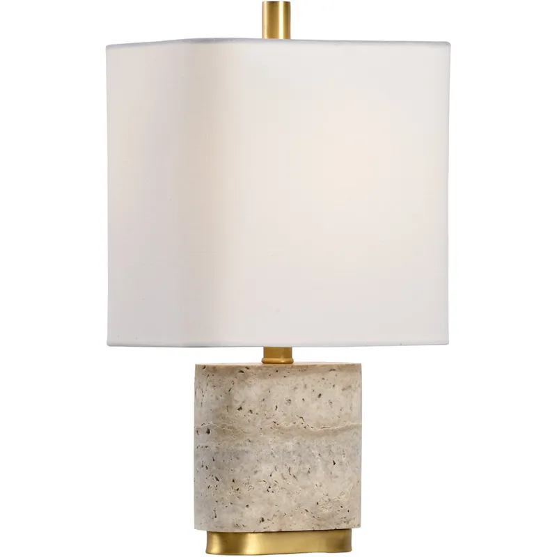 Chelsea House 18.8 inch 100 watt Natural/Antique Brass Table Lamp Portable Light, Small