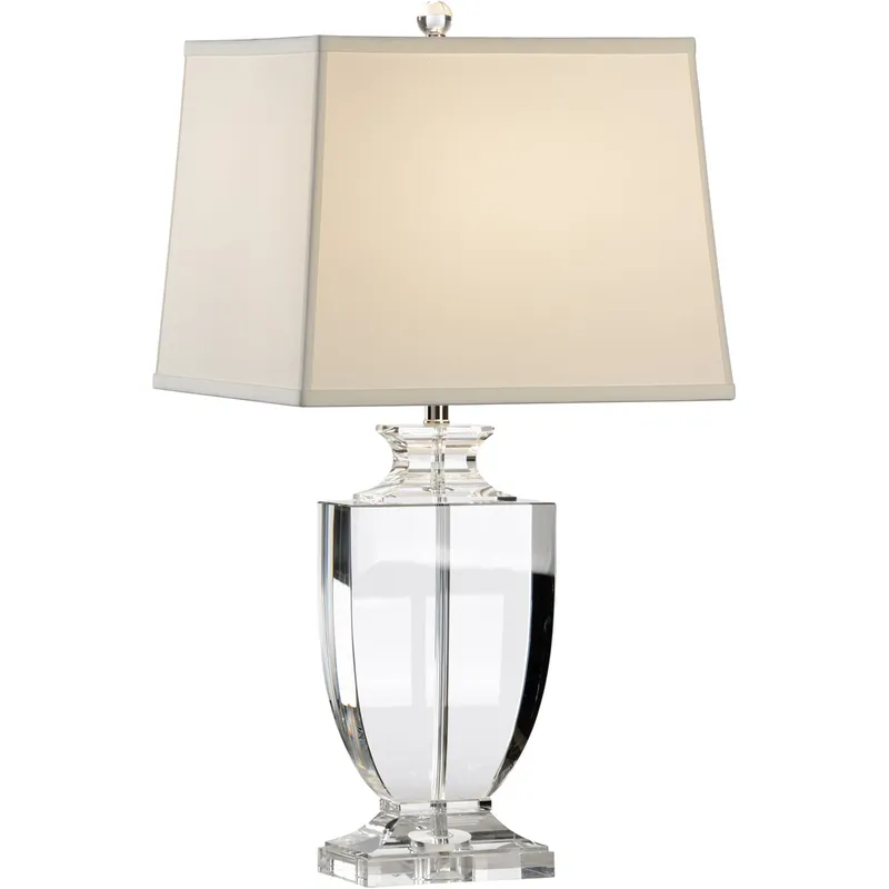 Chelsea House 27 inch 100 watt Clear/Polished Nickel Details Table Lamp Portable Light