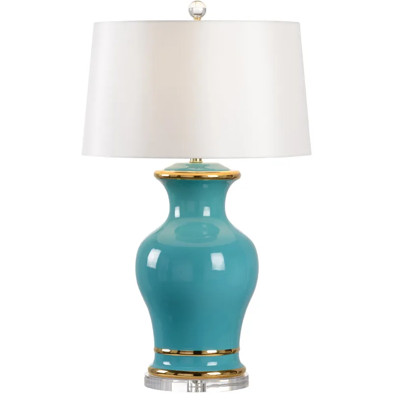 Shayla Copas 32 inch 100.00 watt Alexandrite Glaze/Metallic Gold/Clear Table Lamp Portable Light