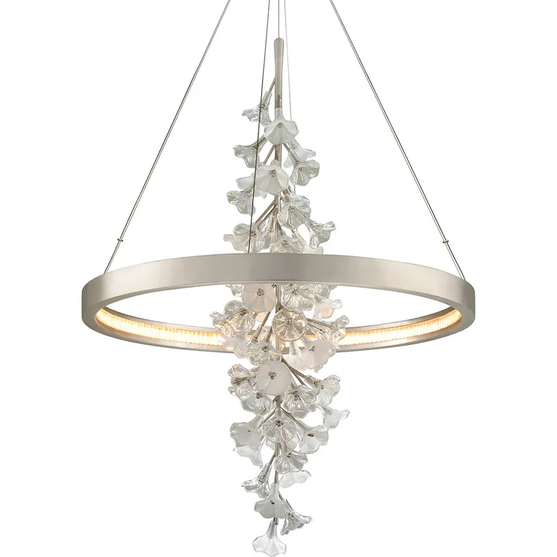 Amadeus 6 Light 28 inch Stria Gold Leaf Chandelier Ceiling Light