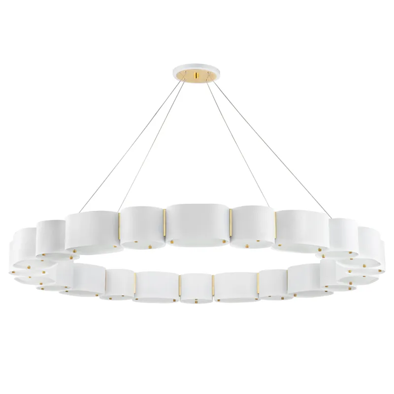 Opal 22 Light 50 inch Soft White/Vintage Brass Chandelier Ceiling Light