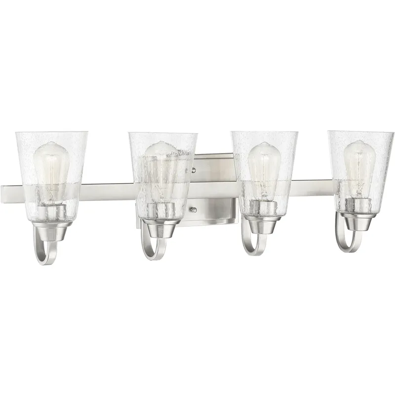 Neighborhood Grace 4 Light 28 inch Brushed Polished Nickel Vanity Light Wall Light, Neighborhood Collection