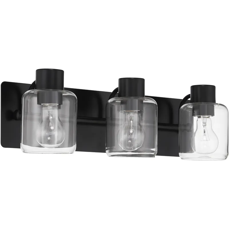 Rori 3 Light 20.25 inch Flat Black Vanity Light Wall Light