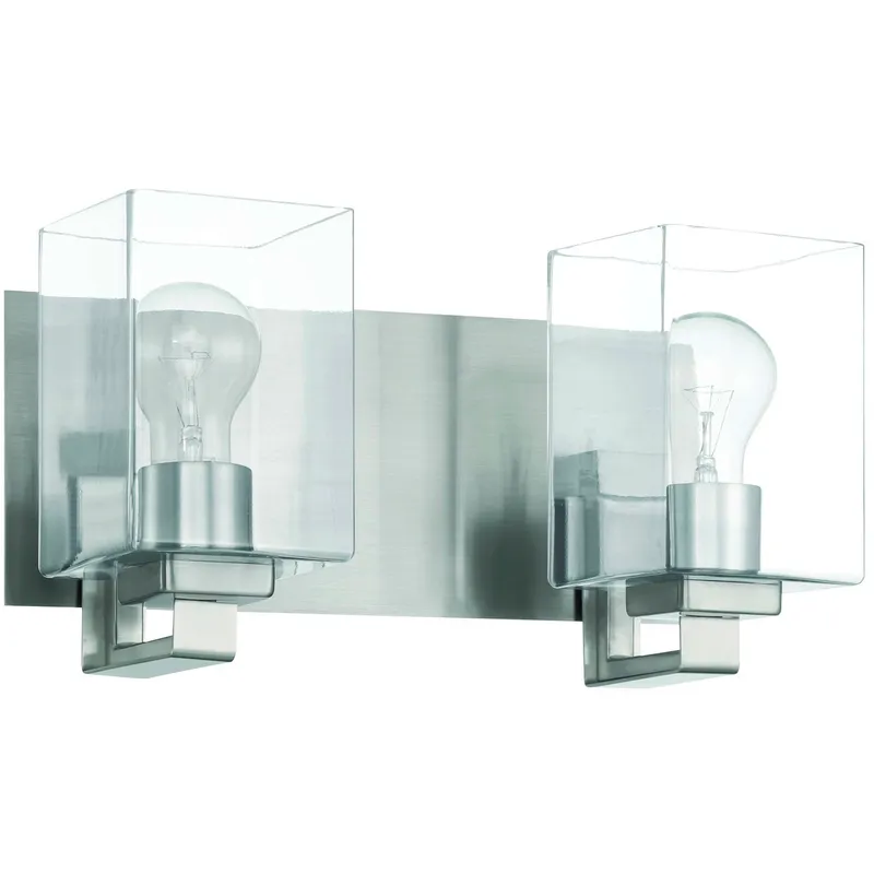 McClane 2 Light 14 inch Brushed Polished Nickel Vanity Light Wall Light