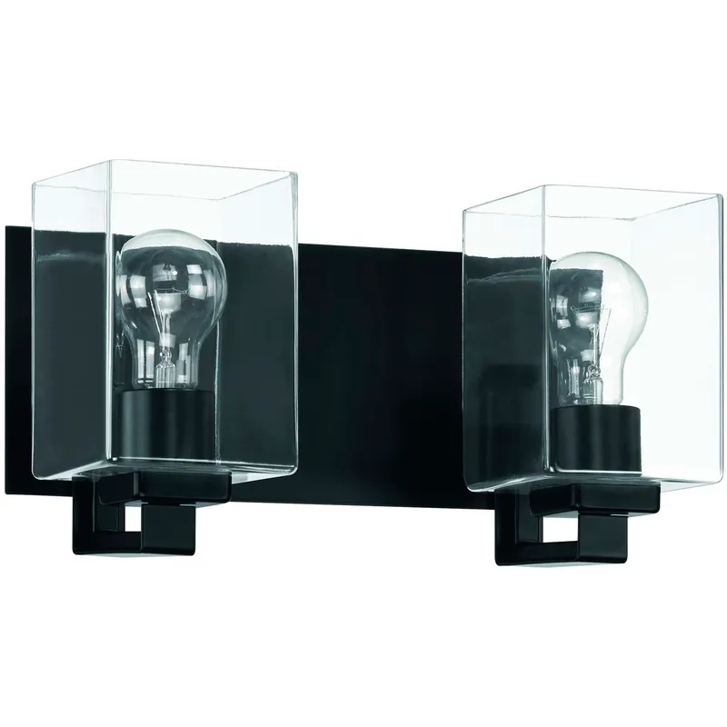 McClane 2 Light 14 inch Flat Black Vanity Light Wall Light