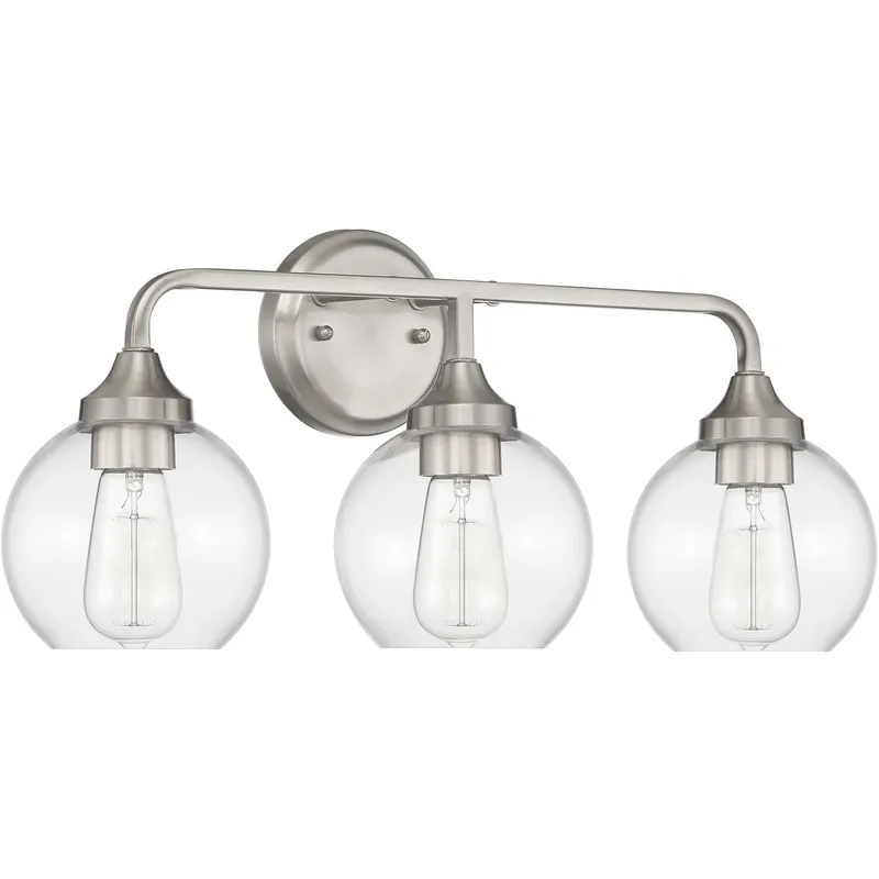 Glenda 3 Light 23 inch Brushed Polished Nickel Vanity Light Wall Light