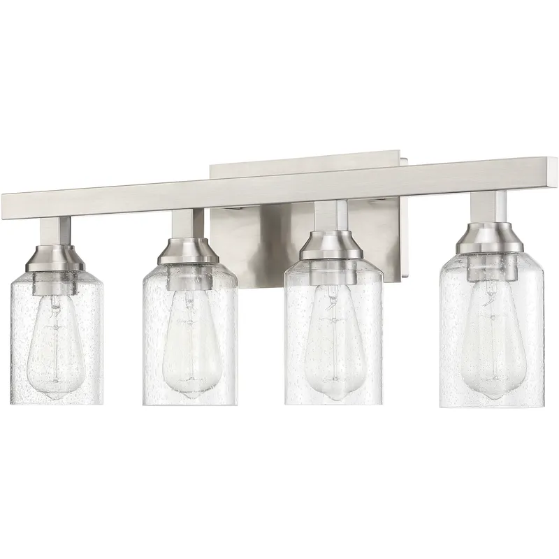 Neighborhood Chicago 4 Light 28.25 inch Brushed Polished Nickel Vanity Light Wall Light