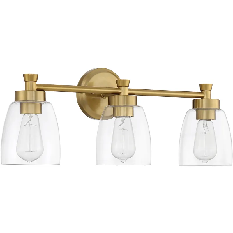 Henning 3 Light 24.02 inch Satin Brass Vanity Light Wall Light