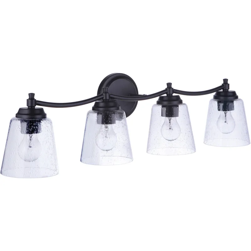 Tyler 4 Light 31 inch Flat Black Vanity Light Wall Light