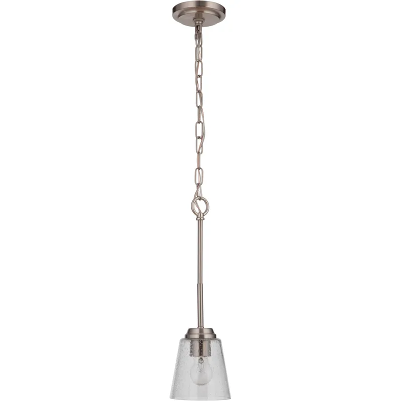 Neighborhood Tyler 1 Light 5.5 inch Brushed Polished Nickel Mini Pendant Ceiling Light, Neighborhood Collection