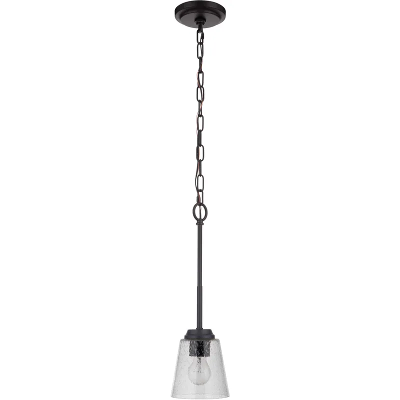 Neighborhood Tyler 1 Light 5.5 inch Flat Black Mini Pendant Ceiling Light, Neighborhood Collection