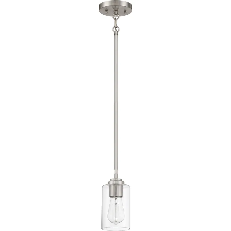 Stowe 1 Light 5.13 inch Brushed Polished Nickel Mini Pendant Ceiling Light