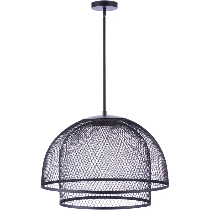 Sculptural Statement LED 24.25 inch Flat Black Pendant Ceiling Light