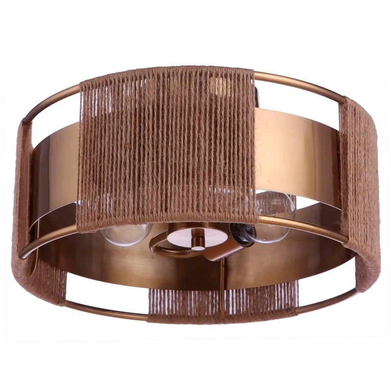 Kensey 2 Light 14.13 inch Satin Brass Semi Flush Ceiling Light