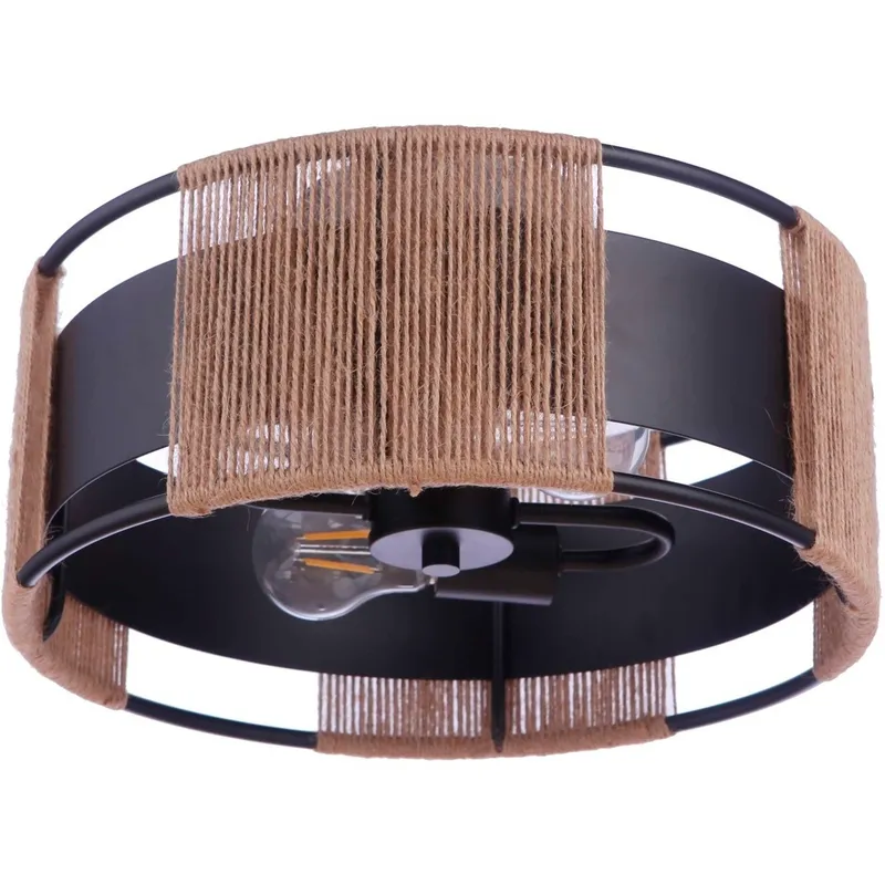 Kensey 2 Light 14.13 inch Flat Black Semi Flush Ceiling Light