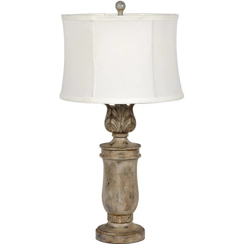 Litex 29 inch 100 watt Cottage Grey Table Lamp Portable Light