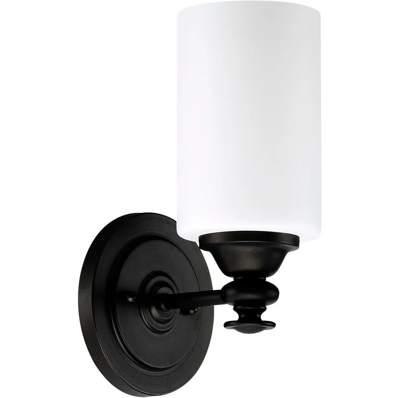Neighborhood Dardyn 1 Light 5.5 inch Espresso Wall Sconce Wall Light in White Frosted Glass