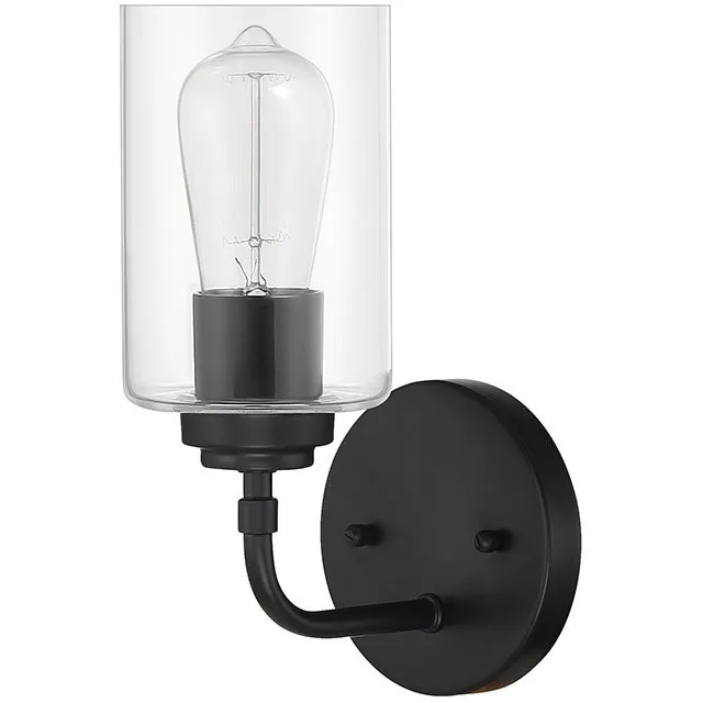 Stowe 1 Light 5 inch Flat Black Wall Sconce Wall Light
