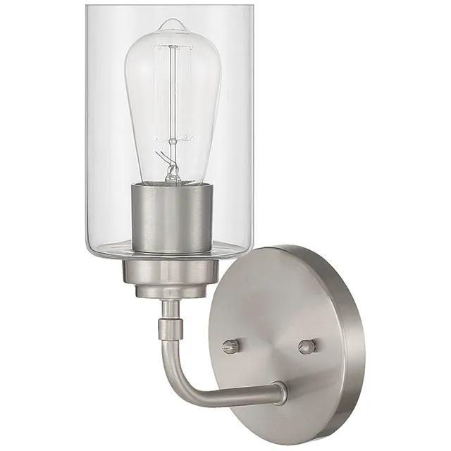 Stowe 1 Light 5 inch Brushed Polished Nickel Wall Sconce Wall Light