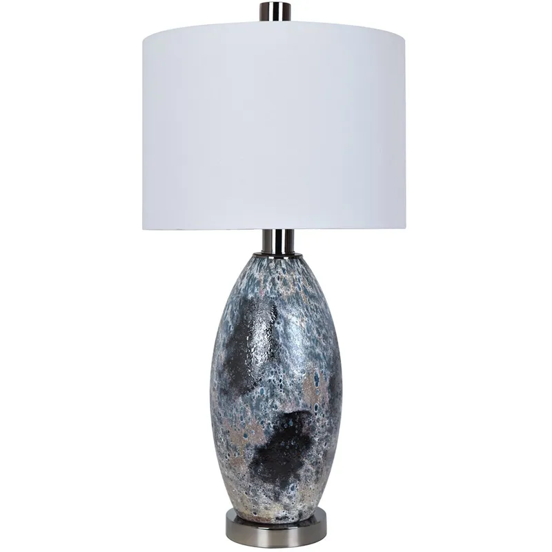 Logan 33 inch 150 watt Black Chrome and Other Table Lamp Portable Light