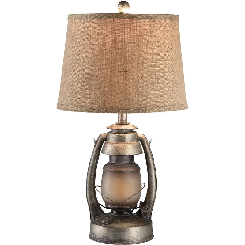 Oil Lantern 27 inch 150 watt Antique Lantern Table Lamp Portable Light, with Nightlight