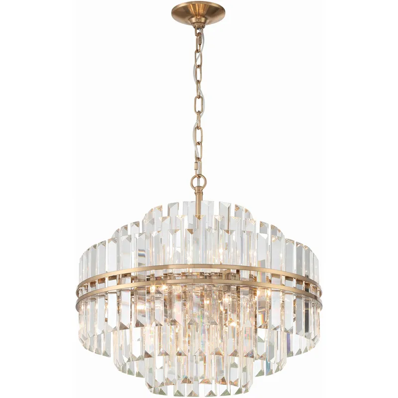 Hayes 12 Light 22 inch Aged Brass Chandelier Ceiling Light