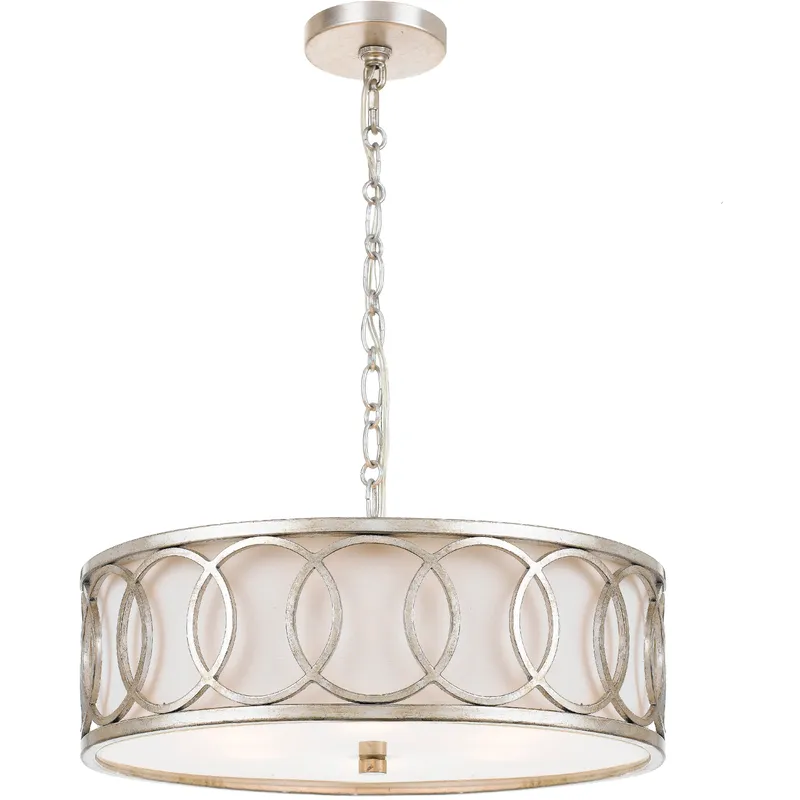 Graham 6 Light 18 inch Antique Silver Chandelier Ceiling Light