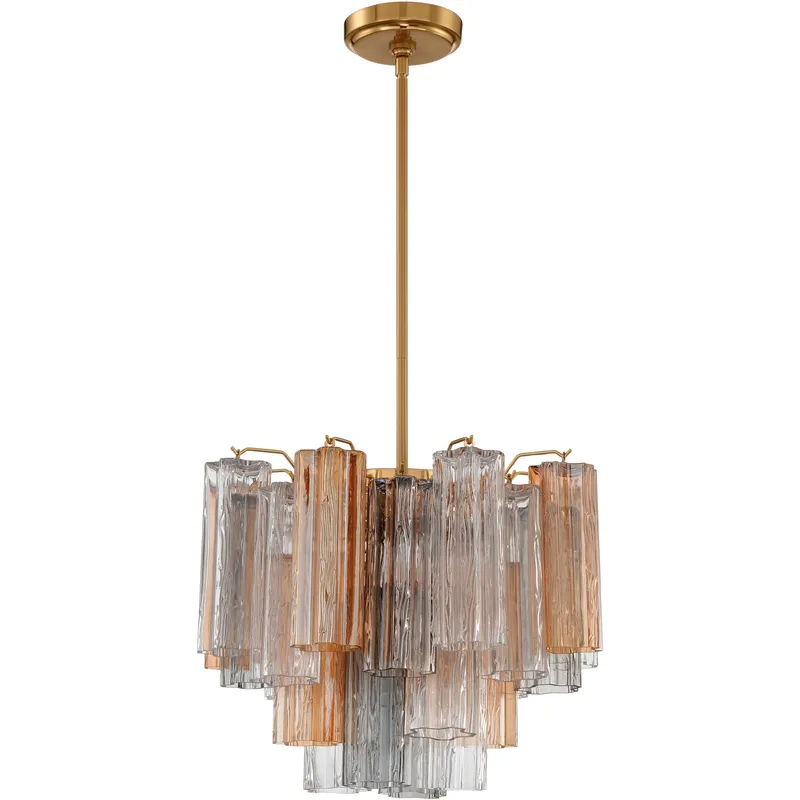 Addis 4 Light 17.75 inch Aged Brass Mini Chandelier Ceiling Light in Autumn