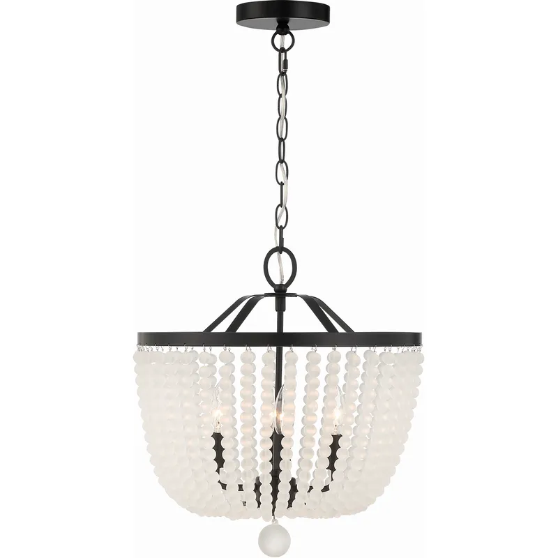 Rylee 4 Light 16.5 inch Matte Black Chandelier Ceiling Light