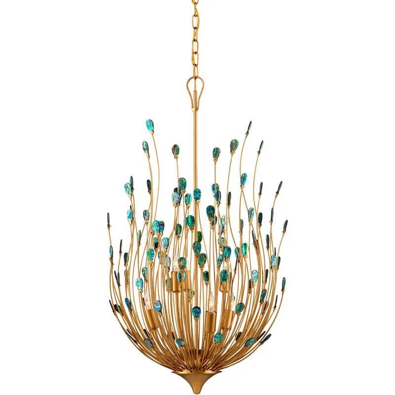 Delphos 6 Light 19.5 inch Contemporary Gold Chandelier Ceiling Light