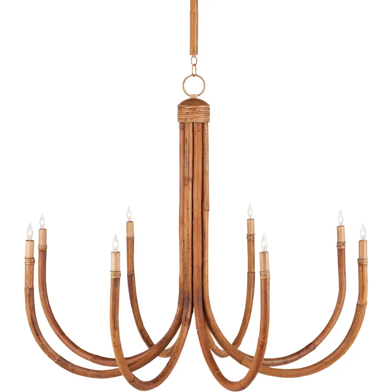 Samsara 8 Light 42.5 inch Saddle Tan Chandelier Ceiling Light, Medium