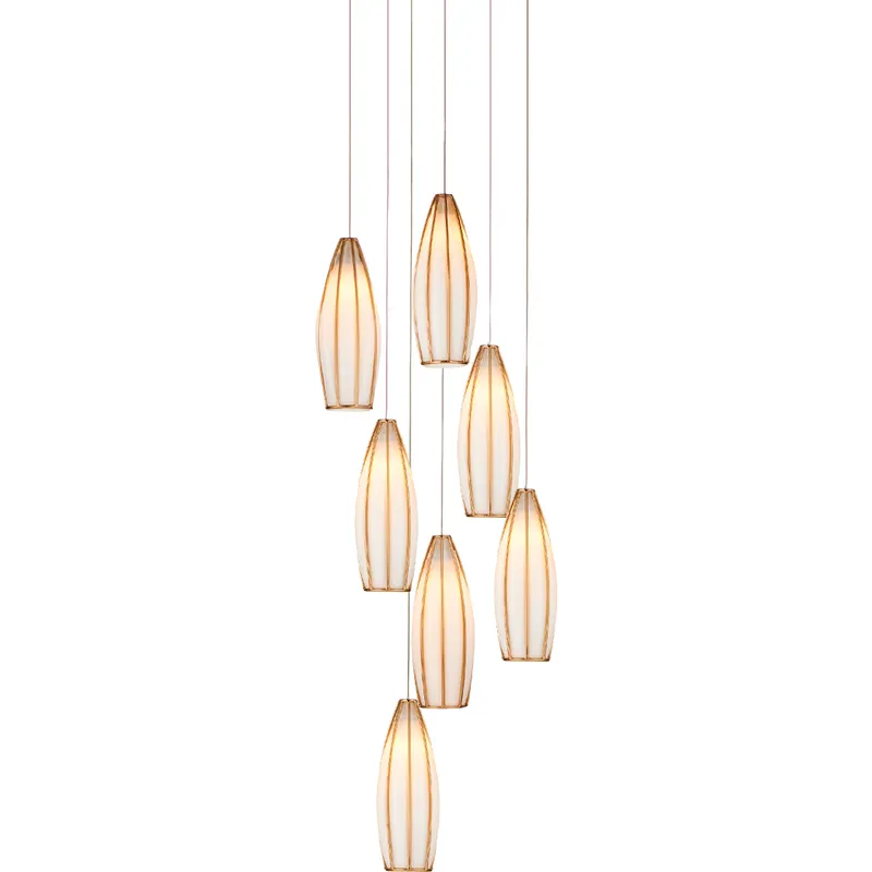 Parish 7 Light 13 inch Silver Multi-Drop Pendant Ceiling Light