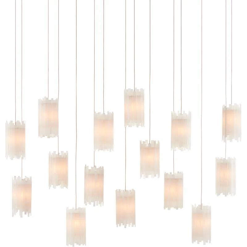 Escenia 15 Light 48 inch Silver Multi-Drop Pendant Ceiling Light