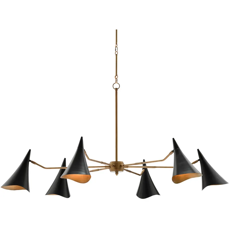 Library 6 Light 62 inch Oil Rubbed Bronze Chandelier Ceiling Light