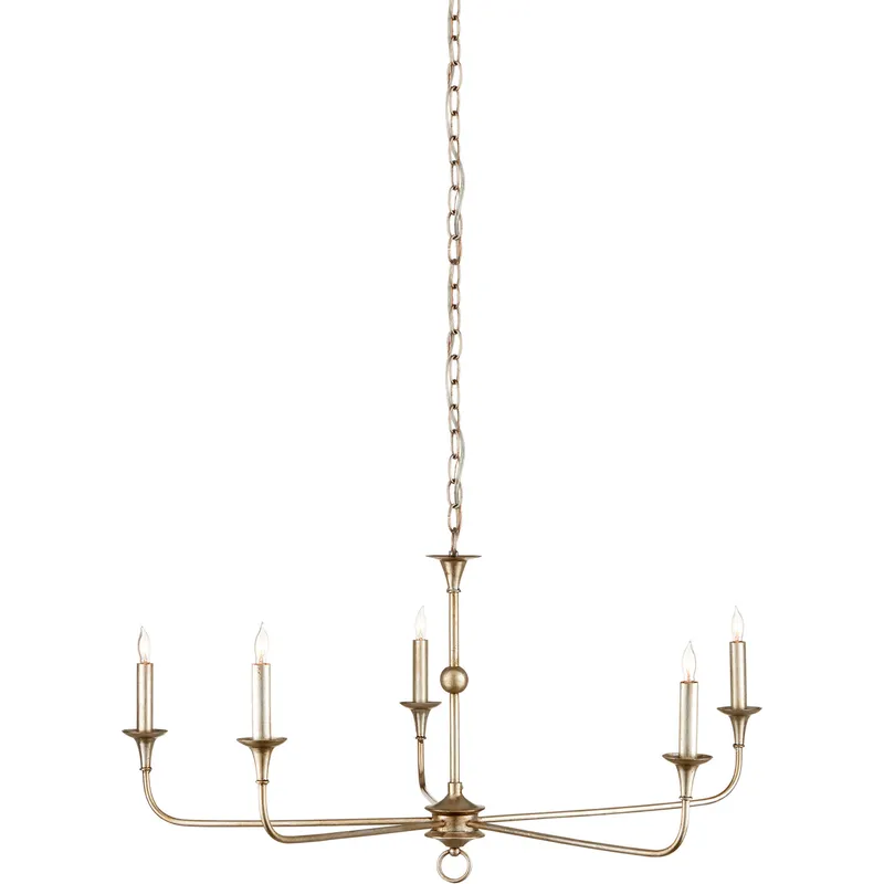 Nottaway 5 Light 36 inch Champagne Chandelier Ceiling Light, Small